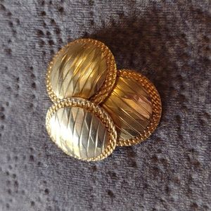 Volupte Signed Brooch Gold Tone Vintage, Rare, Hard To Find, Unique, Textured